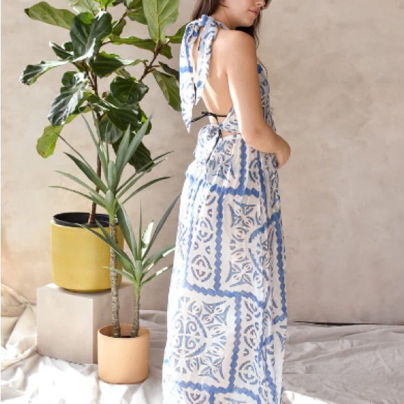 Elan Blue Tile Beach Cover-Up Size‎ Small - Picture 2 of 12